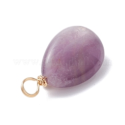 5 Stück natürlicher Amethyst mit Kupferdraht umwickelt&nbsp;PALLOY-JF03645