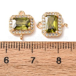 Ciondoli connettore in ottone con pavé di zirconi cubici&nbsp;CU-CBAEC99-05G