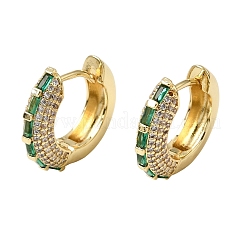 Créoles en laiton avec zircone cubique de micro pave&nbsp;KK-CBA8324-22G-03