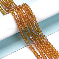 FilI di perline in vetro placcato&nbsp;EGLA-A034-T4mm-L01