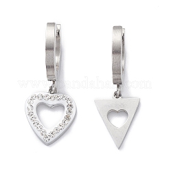 3 Paar asymmetrische Ohrringe mit 3 Stilen aus Kristall-Strassen&nbsp;EJEW-B020-01P