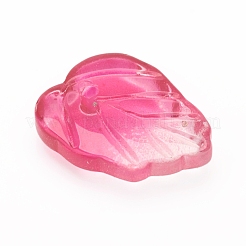 Encantos de vidrio transparente de dos tonos&nbsp;X-GLAA-H016-15