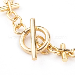 Messing Bar Gliederkette Armbänder&nbsp;BJEW-JB06004