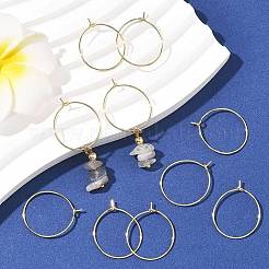 Componentes para pendientes de aro de latón Shegrace&nbsp;XGRPCH295-217G
