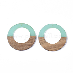 Pendentifs en bois de résine et de noyer&nbsp;RESI-S358-29A-03