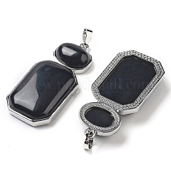 Colgantes de obsidiana natural con forma de cuerpo humano&nbsp;G-P552-03P-05