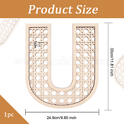 Hohle 3D-Buchstaben-Wandaufkleber aus Holz&nbsp;HJEW-WH0043-57U