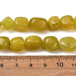 Fili di perline di pepite di giada oliva naturale coreana&nbsp;G-T150-A02-04
