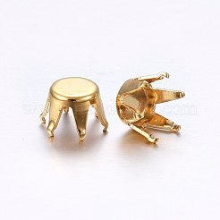 201 griffes en acier inoxydable avec strass&nbsp;STAS-O098-10G-04