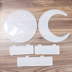 Mondform schwimmendes Regal DIY Silikonformen Kit&nbsp;DIY-G093-02E