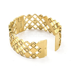 Brazaletes con bisagras huecas de acero inoxidable 304 con cristales pavé y rhinestone para mujer&nbsp;BJEW-D044-01C-G