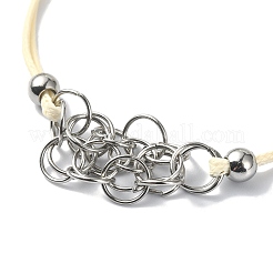 Fabricación de pulseras con bolsa de macramé de acero inoxidable 304 para sujetar piedras&nbsp;AJEW-JB01193-02
