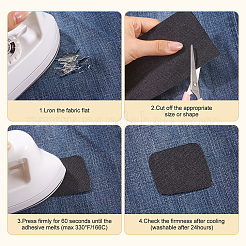 4 Stück Jeansstoff-Aufnäher zum Aufbügeln oder Aufnähen&nbsp;SENE-TA0001-03