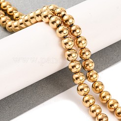 Fili di perline di ematite sintetica non magnetica elettrolitica&nbsp;G-H027-C01-04