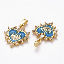 Pendenti in ottone con zirconi chiari&nbsp;ZIRC-J025-67G