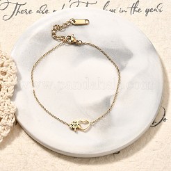 Bracciali a maglie in acciaio inossidabile 304 per donna&nbsp;BJEW-Z087-04G