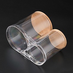 Plastique avec des conteneurs en bois&nbsp;CON-WH0079-95