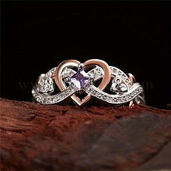 Anillos de dedo con circonita cúbica pavé de aleación&nbsp;FS-WGFA8F3-03
