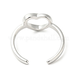Bague ouverte en acier inoxydable 304 anti-ternissement en forme de cœur pour femme&nbsp;RJEW-I085-09P