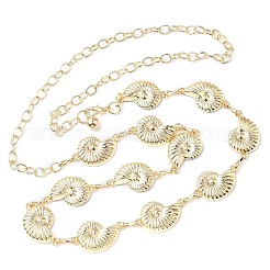 Sommer-Taillen-Bauchketten aus Eisen mit Muschelgliedern für Frauen&nbsp;LS-AJEW-G067-01G