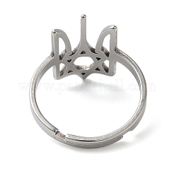 Bagues réglables unisexes en acier inoxydable 201&nbsp;RJEW-F163-03P