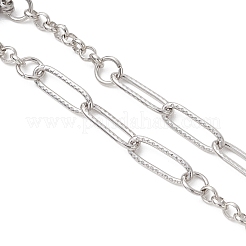 Herstellung von Rolo-Kettenarmbändern aus Büroklammerketten aus Edelstahl 304&nbsp;AJEW-JB01498