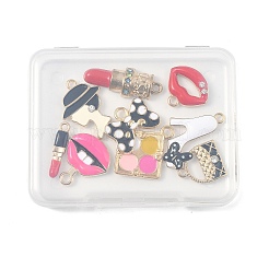 9 pz trucco da donna smalto ciondolo fascino lega colorata fascino smalto forma mista per gioielli collana braccialetto orecchino fare artigianato&nbsp;JX116A