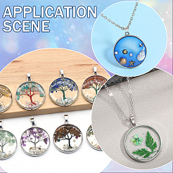 20 pendentif à lunette arrière ouverte en acier inoxydable 304&nbsp;PALLOY-BBC00009