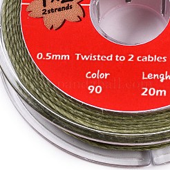 Cordons ronds en fil de coton ciré 2 brin&nbsp;YC-T004-01A-15