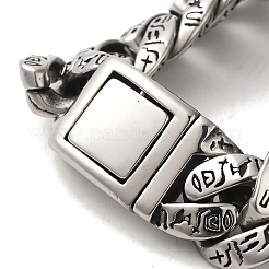 Bracelets à maillons cubains en acier inoxydable 304 pour femmes et hommes&nbsp;BJEW-Q341-06F-AS