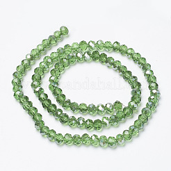 Placcare trasparente perle di vetro fili&nbsp;EGLA-A034-T3mm-E01