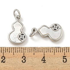 Pendenti in zirconi cubici trasparenti in micro pavè di ottone&nbsp;KK-P275-20P