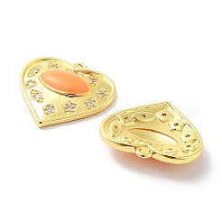 Pendentifs en laiton zircon cubique transparent&nbsp;KK-F871-06G-03
