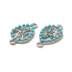 Breloques connecteur en alliage avec turquoise synthétique&nbsp;FIND-H039-33P