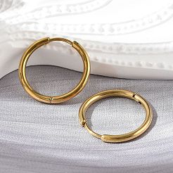 Pendientes de aro huggie de acero inoxidable 304&nbsp;EJEW-G272-02-16mm-G