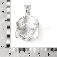 Pendentifs en acier inoxydable 304 sertis de strass&nbsp;STAS-F363-03GP