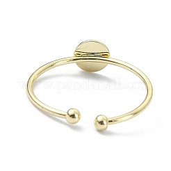 Fornituras de anillo de puño abierto de latón&nbsp;X-KK-P232-01G