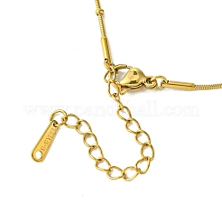 Collier pendentif lettre initiale en acier inoxydable 304 avec placage ionique (IP)&nbsp;NJEW-R265-05G-C