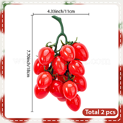 2 Stück Kunststoff-Imitat-Kirschtomate&nbsp;AJEW-SP0004-32