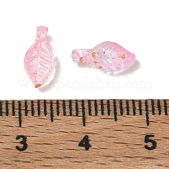 Pendentifs en acrylique transparent et feuille d'or&nbsp;AC-CBAF9C1-04A-04