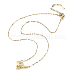 Collane con ciondolo a forma di cuore in acciaio inossidabile 304 per donna&nbsp;NJEW-D288-01G