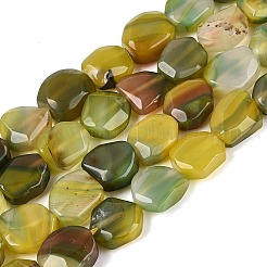 Fili di perle di agata naturale tinti e riscaldati&nbsp;G-N359-15A-04
