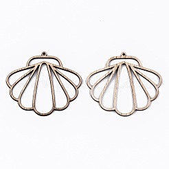 Grands pendentifs en bois creux non finis&nbsp;WOOD-N006-141
