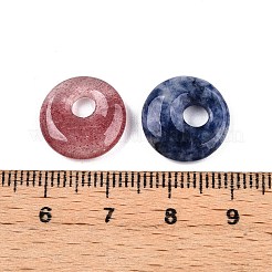 Dijes de donut de piedra mixta natural y sintética&nbsp;G-N344-39A