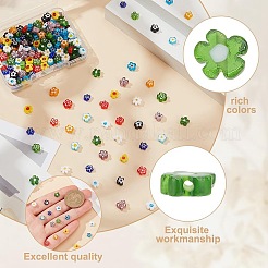 240 Stück 12 Farben handgemachte Millefiori Glasperlenstränge&nbsp;LAMP-HY0001-09