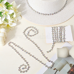 Chaînes en verre strass et tasses en fer en forme de S&nbsp;DIY-WH20032-25S-02