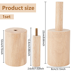 Tassenformen aus Holz&nbsp;WOOD-WH0022-64