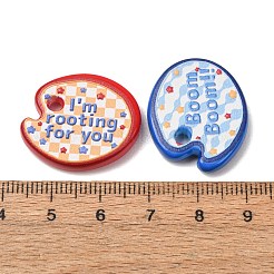 Perles acryliques opaques imprimées en forme de palette avec citation inspirante&nbsp;AC-CBAC4EE-04