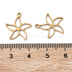 Pendentifs creux en acier inoxydable 201&nbsp;STAS-F337-10G-G