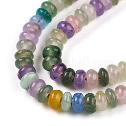 Teñidos naturales blancas abalorios de jade hebras&nbsp;X-G-T139-57A-12